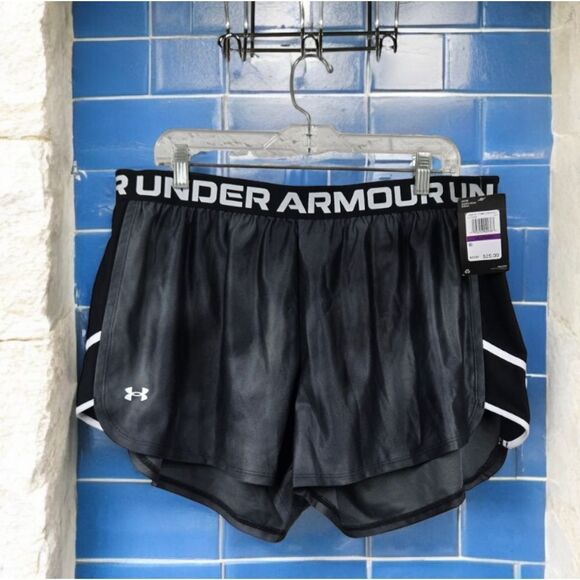 Women's UA Play Up 3.0 Shorts NWT Smoke Gray Running Athletic Quick Dry Logo - Picture 4 of 9